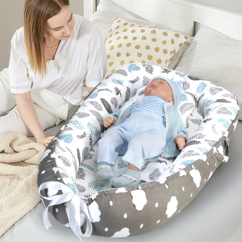 Bajo costo Cama nido de bebé portátil de 88x53CM, reclinable, de viaje, de algodón, Universal, seguro y duradero dmx5M9LARN3