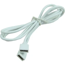1 м 4 Pin Белый удлинитель Соединительный кабель провод для SMD 5050 3528 RGB светодиодные ленты светильник