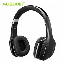 Ausdom M07 легкие беспроводные Bluetooth наушники складные на ухо глубокий бас гарнитура Громкая связь вызов с микрофоном 14 часов время разговора