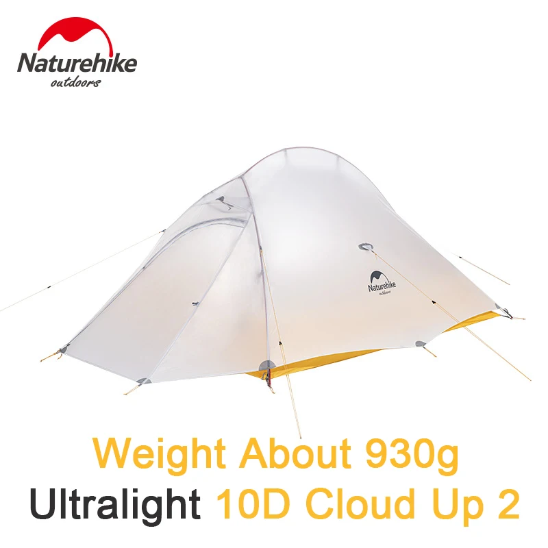 Палатка Naturehike 10D Cloud Up 2 туристическая Ультралегкая нейлоновая водонепроницаемая