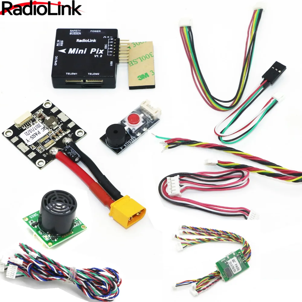 Контроллер полета Radiolink Mini PIX и M8N GPS с ультразвуковым датчиком Su04 / OSD для