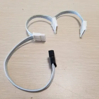 

10pcs/lot IDE to SATA Power Supply Cable 1 IDE 4Pin Female to 3 x SATA Adapter Splitter Cable White