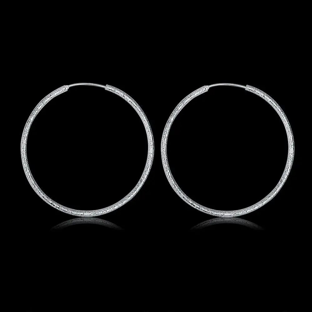 Новое простое кольцо в виде мха из стерлингового серебра 925 пробы, 50 мм, 60 мм, кольцо, серьги, Женские Ювелирные изделия без аллергии, модные подарки