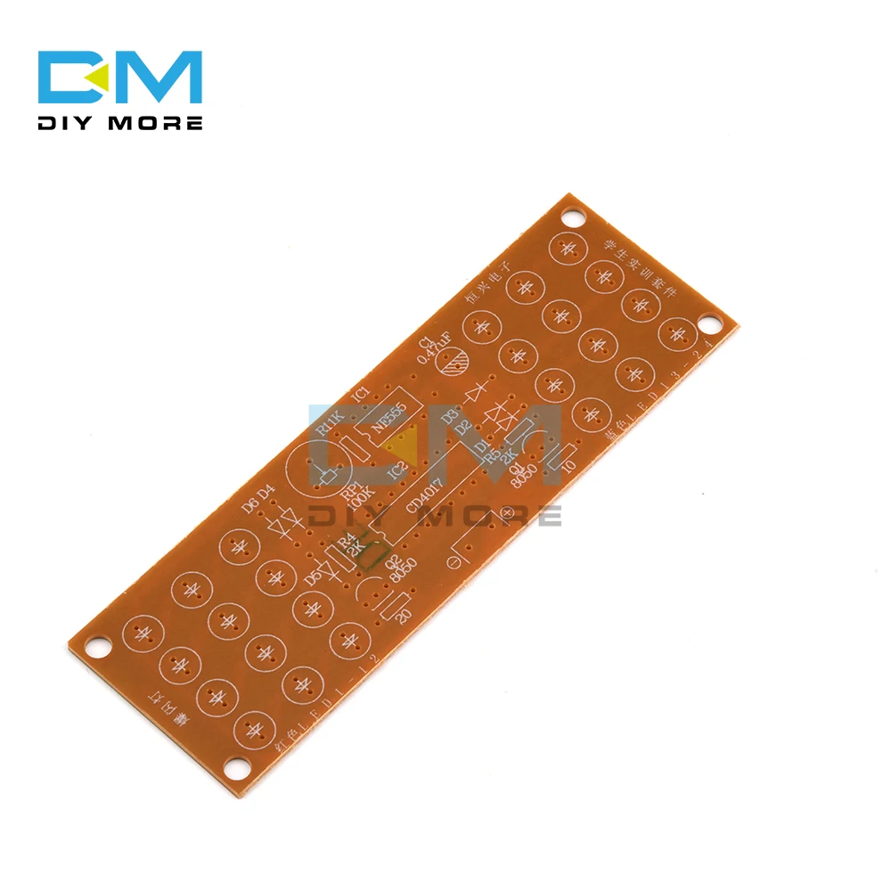 NE555 CD4017 красный синий двухцветные мигающие огни набор для обучения электронный