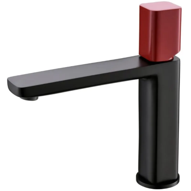 

Basin Faucet Bathroom Sink Mixer Tap Brush Gold Chrome Black Red Fashion Basin Water Sink Mixer Copper