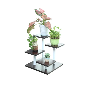

4 layers Flower shelf multi-storey indoor home balcony rack wrought iron living room space flower pot floor-standing
