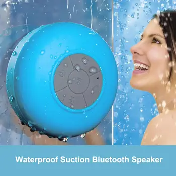 

Waterproof Wireless Bluetooth Hands-free Mic Suction Speaker For Bathroom Shower Built-in Microphone Suction Cup Design Speaker
