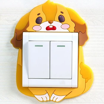 

Switch Creative Stickers Puppy Switch Protection Cover Luminous Switch Stickers Wall Stickers Lights Living Room Decoration