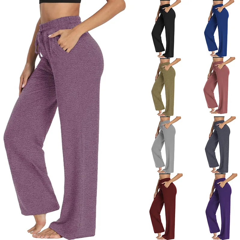 Dance Trousers Women Wide Leg Pants Women Wide Leg Yoga Pants
