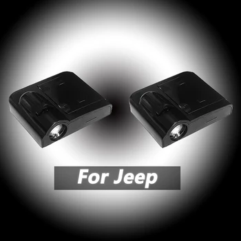 

2pcs Wireless Car Door Led Welcome Light Laser Projector For Jeep Liberty KJ KK Wrangler TJ JK JL Renegade BU Grand Commander