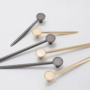 

KK&FING 1PC Modern Zinc Alloy Kitchen Knob Handles Drawer Pulls Gold Dresser Knobs Modern Cabinet Shoe Rack Pull Hardware