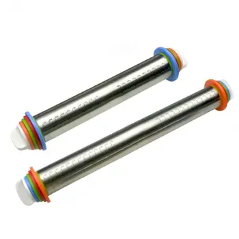 

Rolling Pin with Scale Stainless Dough Stick Adjustable Home Kitchen Baking