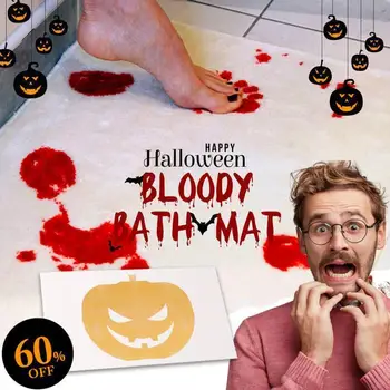 

Halloween Decoration Scary Party Scene Props Color Changing Bloody Bath Mat Bathroom non-slip absorbent Pad for Home Decor