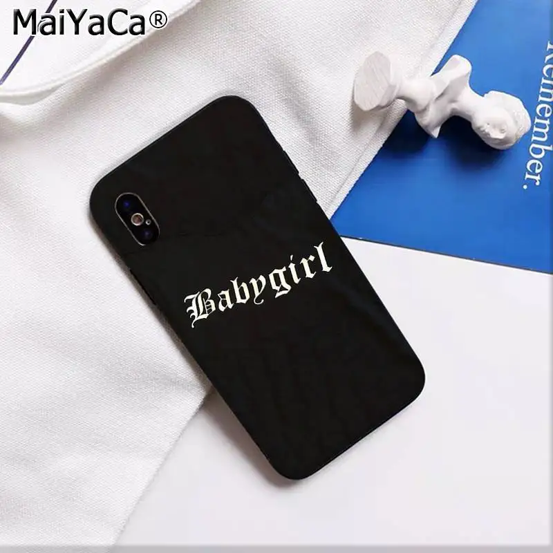 MaiYaCa BABY babygirl honey line текстовое искусство поделка-чехол для телефона для iPhone 11 pro XS MAX 8 7 6 6S Plus X 5 5S SE XR - Цвет: A9