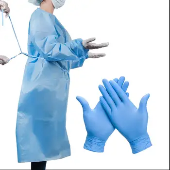 

10Pcs Disposable Bandage Adult Emergency Waterproof Rain Coat Poncho Camping Hood Laboratory Isolation Cover Gown Surgical