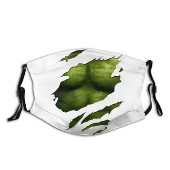 

Hulk The Incredible Green Super Soldier Reusable Face Mask with Filter Anti Haze Dustproof Mask Respirator Mouth Muffle