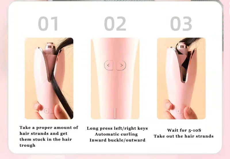 Description Picture 4 of itemHair Curler Auto Rotating Ceramic Hair Curler Stylers Heating Anti-scalding Salon Hair Waves Styling Tools Curling Iron