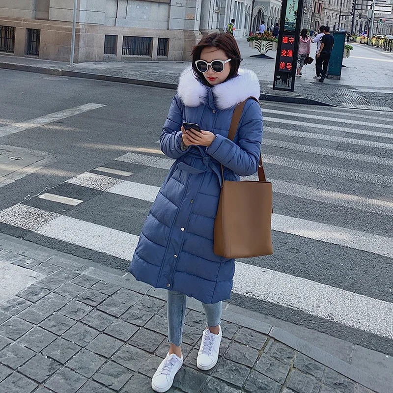 

Off Season 2019 New Style down Jacket Cotton-padded Clothes WOMEN'S Coat Winter Korean-style Waist Hugging Thick Cotton-padded C