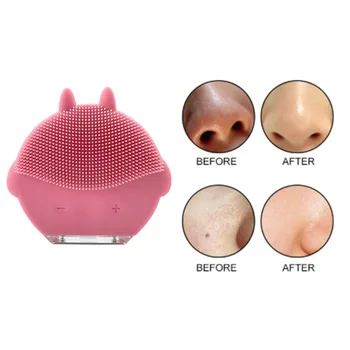

Waterproof Silicone Facial Cleansing Brush Shrinking Pores Oil-control Usb Face Cleansing Instrument