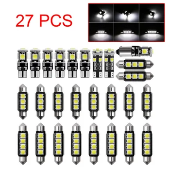 

Interior Car lights Festoon Bulbs Lamp 27Pcs set T10 36MM SMD LED Dome