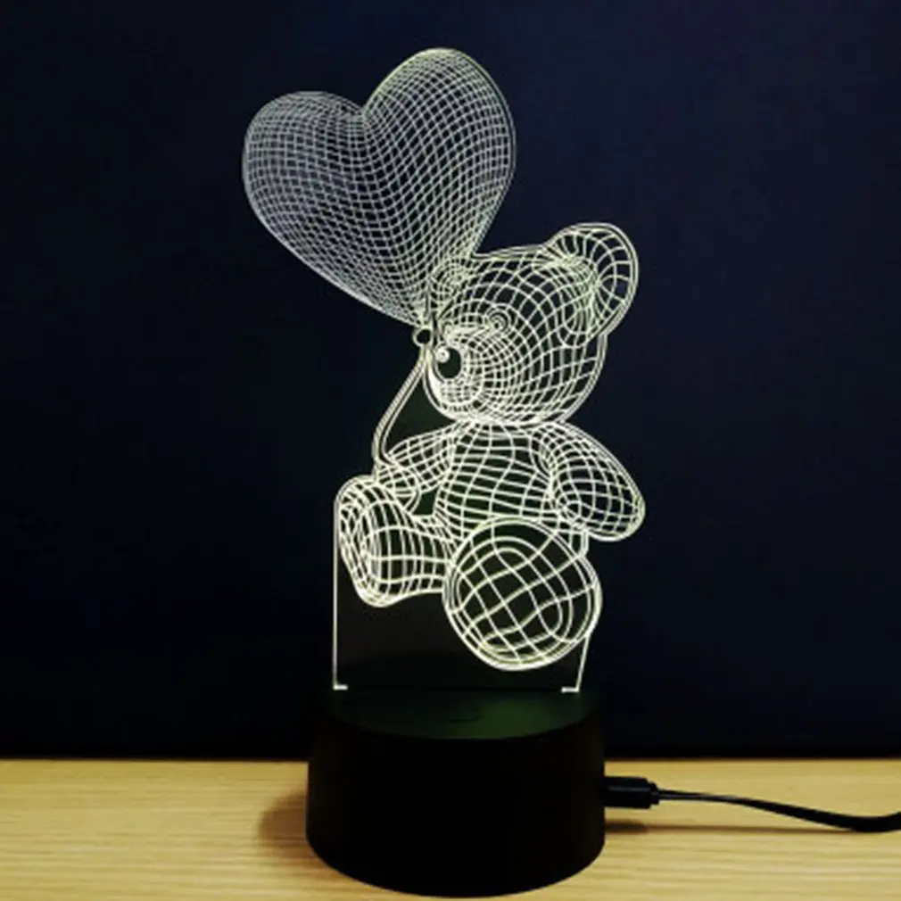 

Romantic Design Touch Switch Table Desk Light 3D Acrylic LED Night Light Lamp Acrylic Atmosphere Light for Home Office