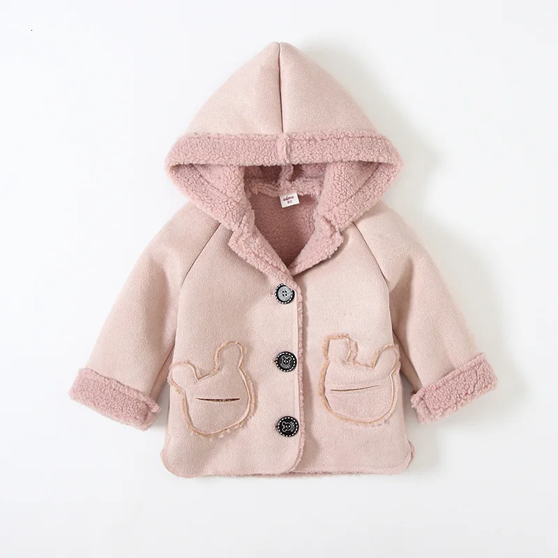 Пальто для маленьких девочек; зимние хлопковые плотные бархатные толстовки для новорожденных девочек; теплая верхняя одежда для малышей; модные куртки для малышей - Цвет: picture color