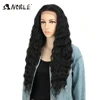 Perruque synthétique ondulée longue de 28 pouces-Noble, perruque Lace Frontal Wig 13x 4, perruques de cosplay pour femmes de peau noire, perruques ombre blondes résistantes à la chaleur ► Photo 3/6