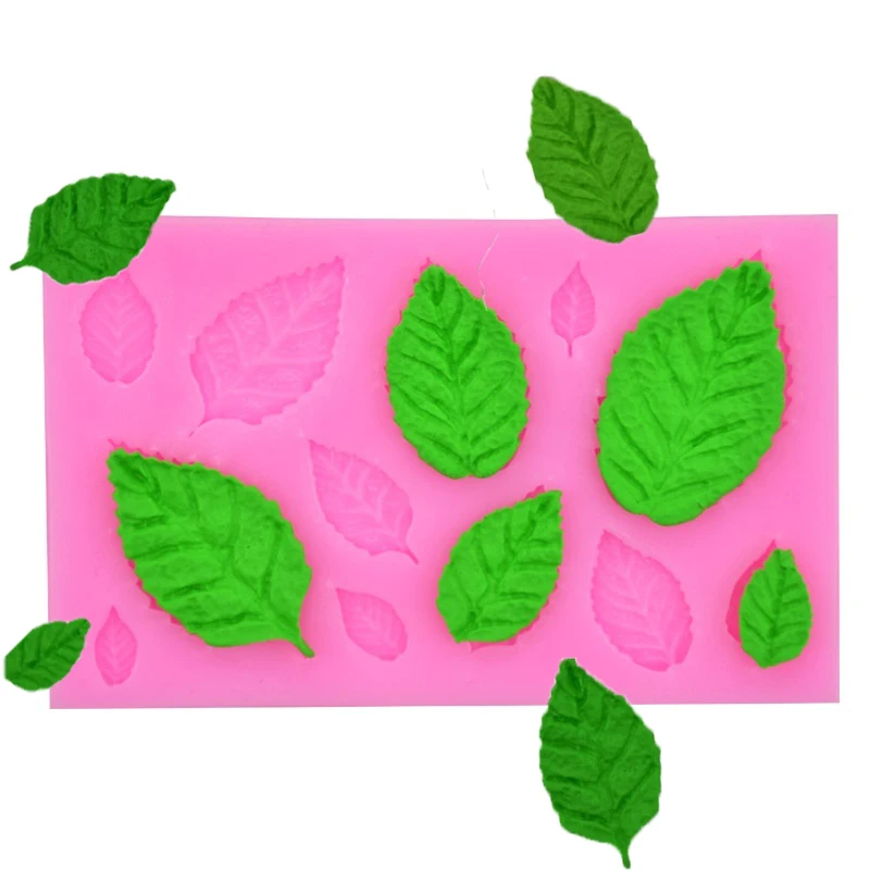

1PC Silicone Sugarcraft Mold Leaves Cake Baking Fondant Chocolate Decorating DIY Tools Eco-Friendly Stocked Molds Kitchen