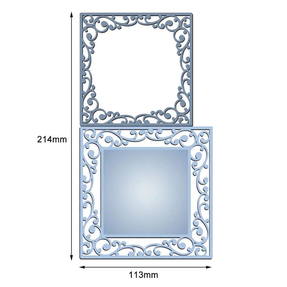 GJCrafts кружевные квадратные штампы вложенная рамка металлические режущие штампы новые Скрапбукинг открытки для тиснения трафарет DieCut шаблон