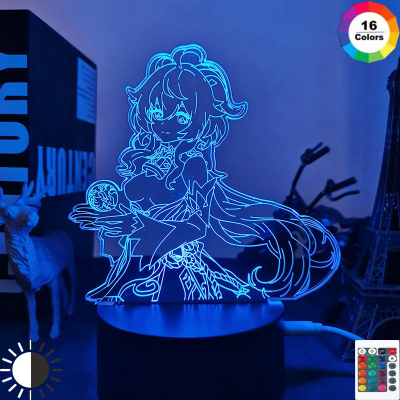 nite light Acrylic Led Night Lamp Genshin Impact Ganyu Led Night Light Game night lamp