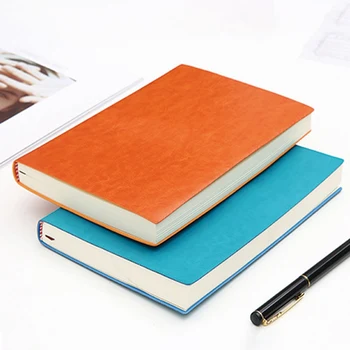 

Soft Business Leather Diary Notebook A6 A5 B5 Pu Travelers Journal Thicken School Office Meeting Record Notepad Handbook
