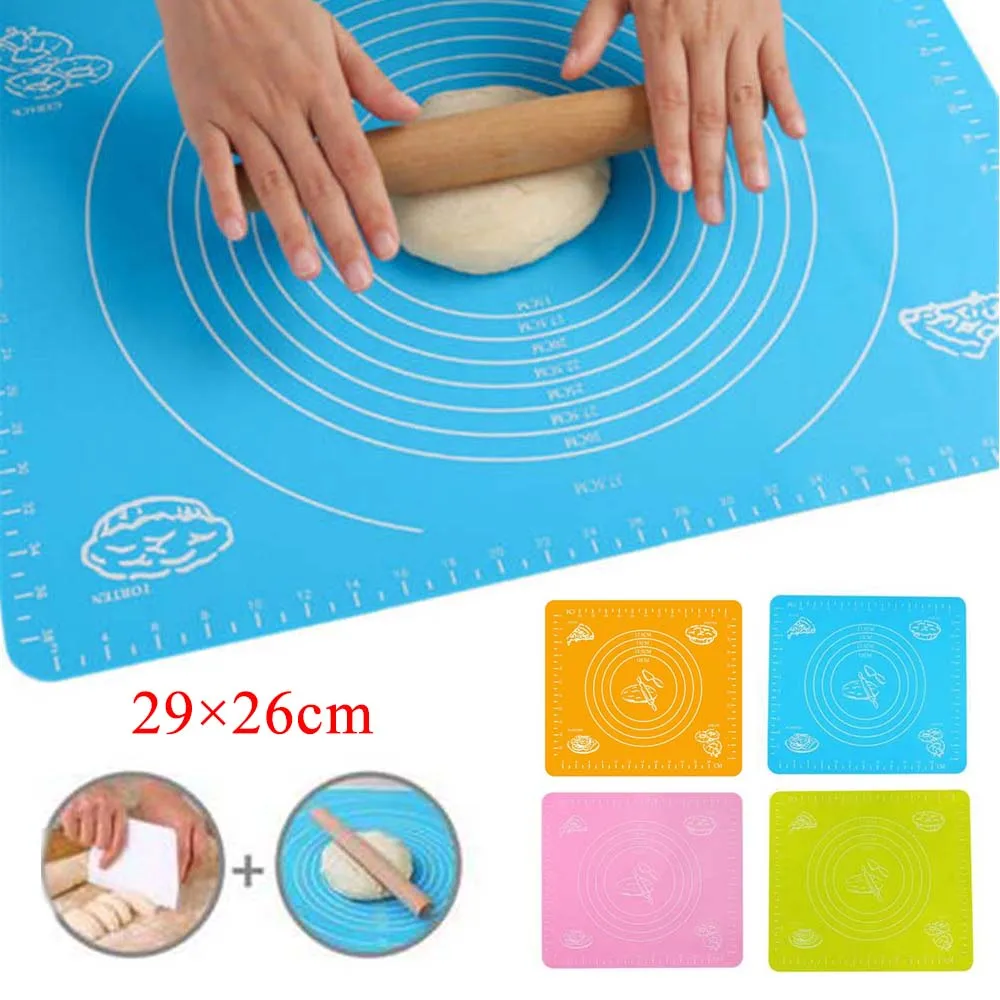 Антипригарный силиконовый коврик для теста и помадки глазурь - Цена: 