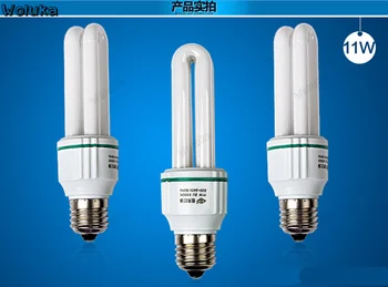 

11W Electronic Energy-saving Tube E27 Threaded Interface 2U Tri-color Home Office Light Bulb CD50 W07
