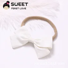 Размер Лидер продаж европейский и американский минималистичный очаровательный 9 цветов Ткань Детская резинка для волос бант модная детская эластичная лента