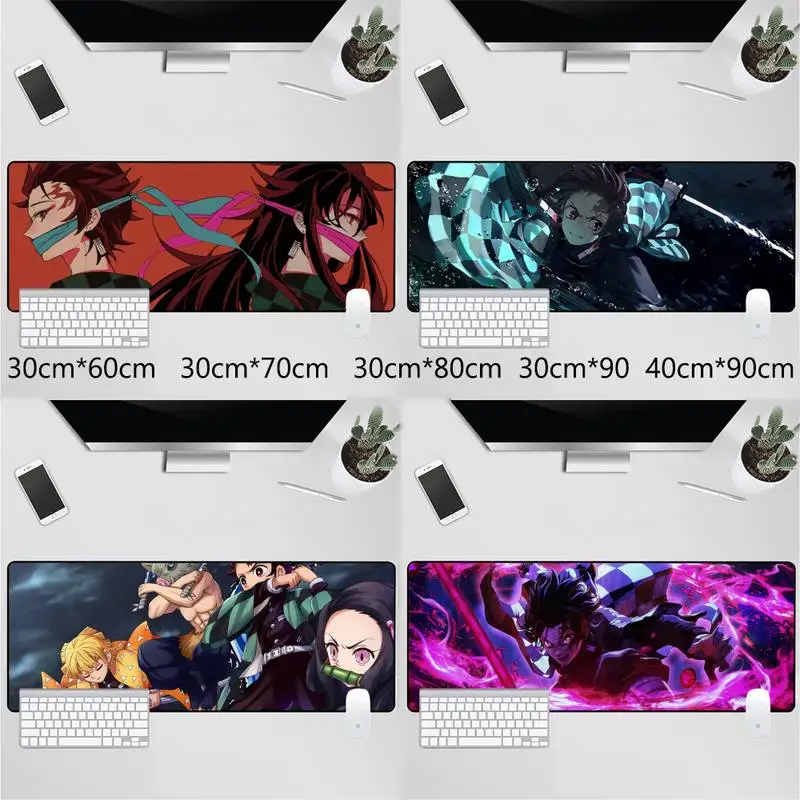 XL аниме Demon Slayer игровой плеер Настольный Ноутбук резиновый коврик для мыши
