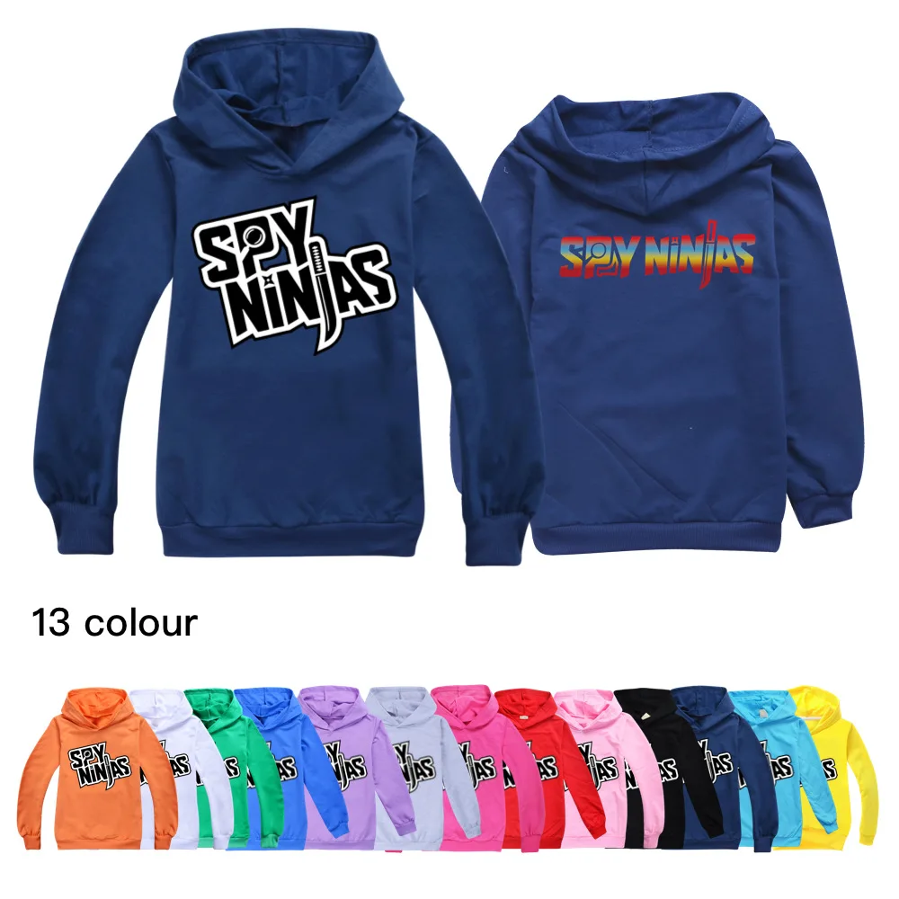 

SPY NINJAS Kid Hoodie Boys Cartoon Sweatshirt for Little Kids Clothes 2-16Years Autumn Children Long Sleeve Boy's Wear