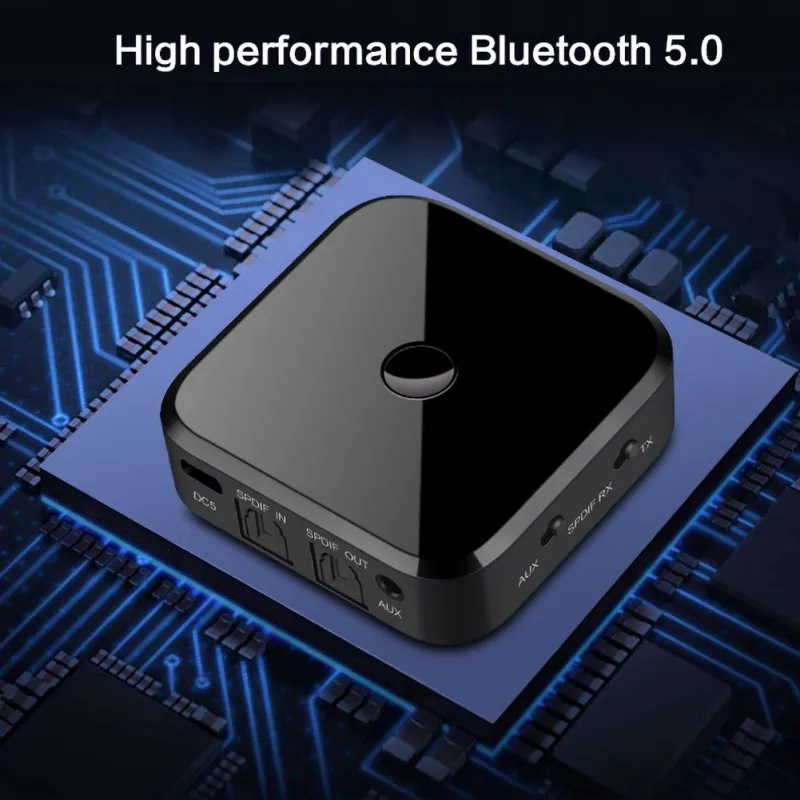 HD Bluetooth 5,0 передатчик приемник беспроводной аудио адаптер 3,5 мм AUX/SPDIF для ТВ ПК