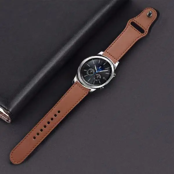 20 мм 22 мм huawei gt 1 2 galaxy watch 42 мм 46 мм gear sport S2 S3 классический ремешок для samsung Band huami amazfit Bip active - Цвет ремешка: brown