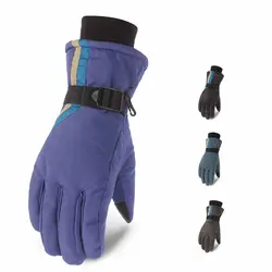Перчатки для катания на лыжах, полный палец, толстый сенсорный экран, водостойкие, термостойкие перчатки, уличная зимняя спортивная одежда