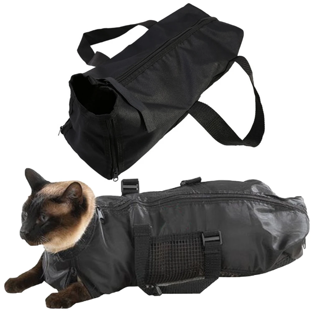 Adjustable Mesh Cat Grooming Bath Bag Pet Cat Dog Grooming Tool Pet Cat