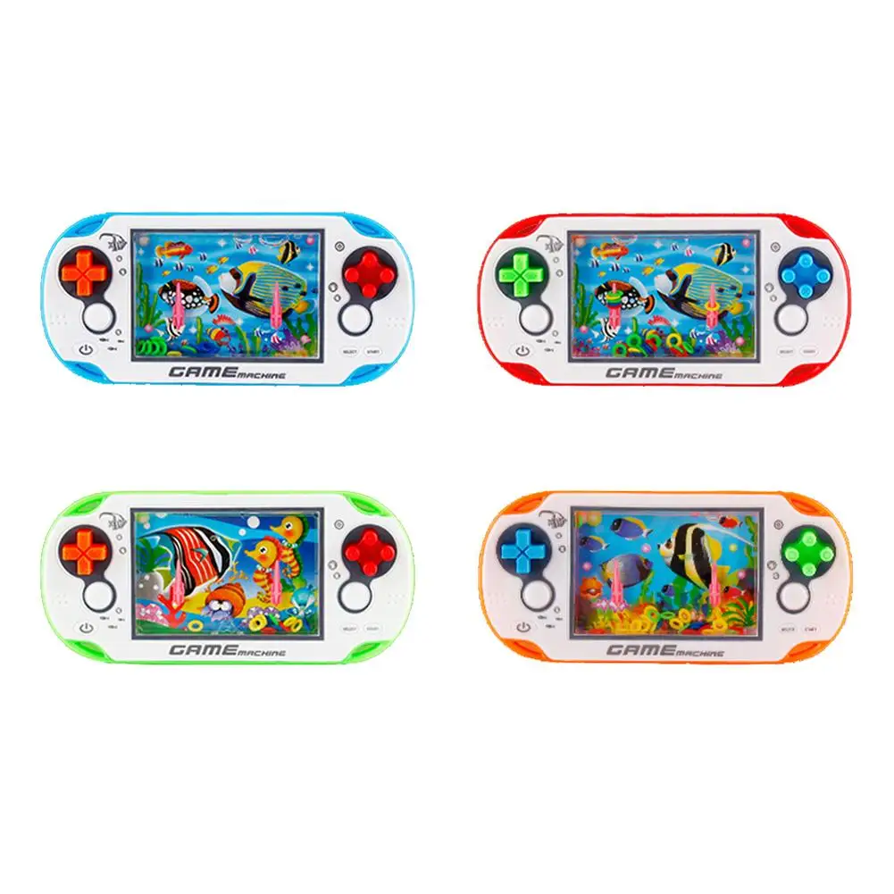 

Retro Water Ring Game Machine Child Handheld Game Machine Water Circle Ring Toss Squeeze Toy Parent-Child Interactive Toy Random