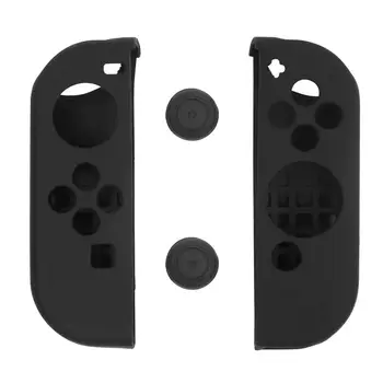

For Joy-Con Gel Guards with Thumb Grips Caps for Nintendo Switch (Black)