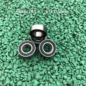 

500pcs/lot 686RS 686-2RS 686 RS 2RS ball bearing 6x13x5 mm deep groove ball bearings Miniature Mini bearing 6*13*5mm
