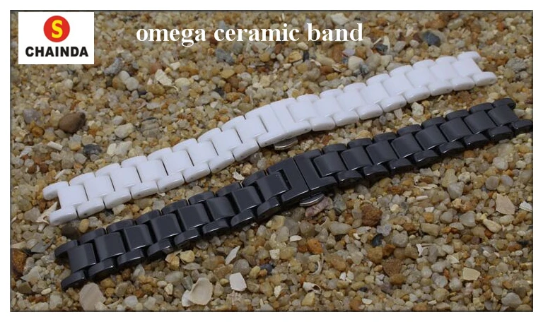

Free Shipping 1 PC Black and White Ceramic Watch Band for Omg 666-2 and Cart 8011 Watch Replacement