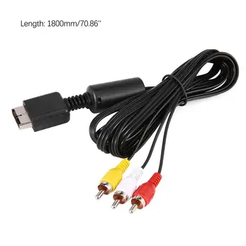 

High Quality 1.8M RCA TV Cable AV lead Sound Video Cables for Sony For PS2