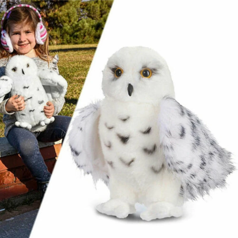 Creative Cute Wizard Wizard Snow OWL Plush Toy Stuffed Animal Hedwig Potter owl Small Gift For Kids Friends