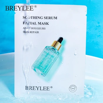 

BREYLEE Face Sheet Mask Hyaluronic Acid Serum Moisturizing Essence Peel Off Mask Oil Control Anti-Aging Facial Skin Care 1pcs