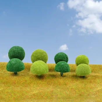 

Sand scene model tree landscape building materials DIY handmade product tree trunk flocking ball tree model model train ho scale