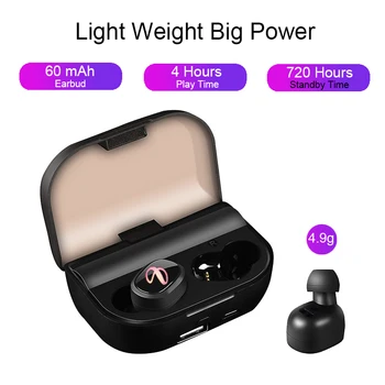 

Ottwn IPS06 TWS Wireless Bluetooth earphone Bluetooth 5.0 with Mic 2600Mah Charging box 3D Stereo Headset For iPhone Xiaomi