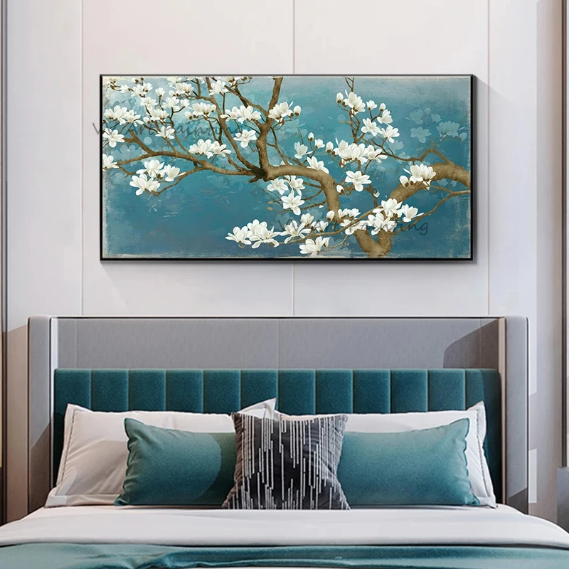 

Hand Painted Abstract Floral Oil Painting On Canvas Landscape Canvas Picture Nature Painting Blossom Draw for Living Room Decor